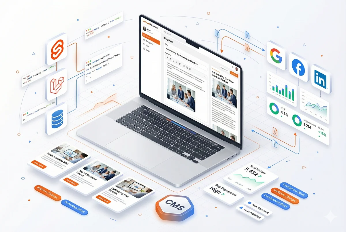 Standard Plus - Profesjonalny system CMS z blogiem i kampaniami reklamowymi - Svelte.js + Laravel + Google Ads + Meta Ads